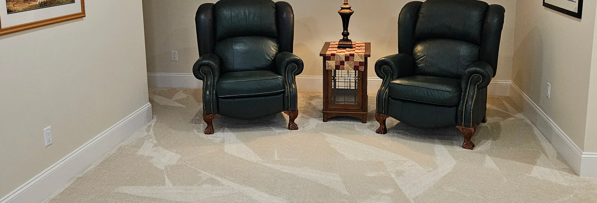 Living room with beige carpet from Flooring Source in the Auburn, MA area