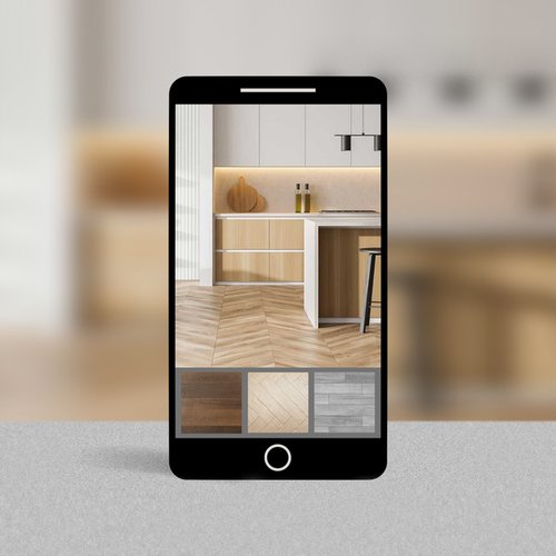 Product visualizer app on smartphone - Flooring Source in the Auburn, MA area